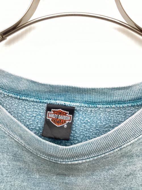HARLEY-DAVIDSON（ハーレーダビッドソン）HARLEY-DAVIDSON (ハーレーダビッドソン) 両面プリントスウェット/USA製 ブルー サイズ:XLの古着・服飾アイテム