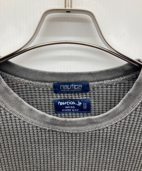 NAUTICA（ノーティカ）NAUTICA (ノーティカ) ピグメントダイ“TOO HEAVY” ワッフルtシャツ グレー サイズ:XLの古着・服飾アイテム