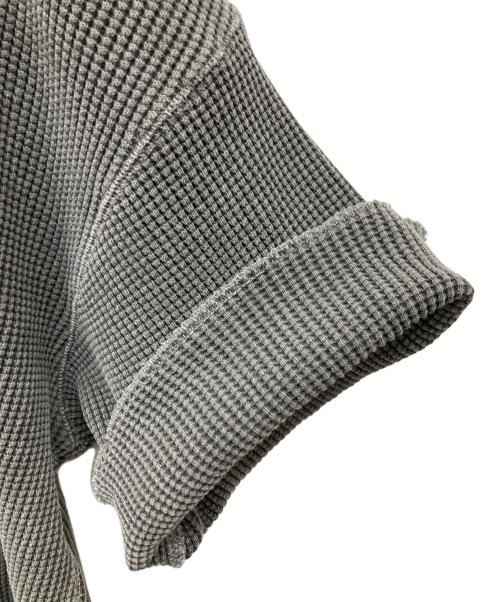 NAUTICA（ノーティカ）NAUTICA (ノーティカ) ピグメントダイ“TOO HEAVY” ワッフルtシャツ グレー サイズ:XLの古着・服飾アイテム