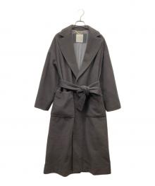 Ravissant Laviere（ラヴィソン ラヴィエール）の古着「ビーバーロングコート」｜ブラウン