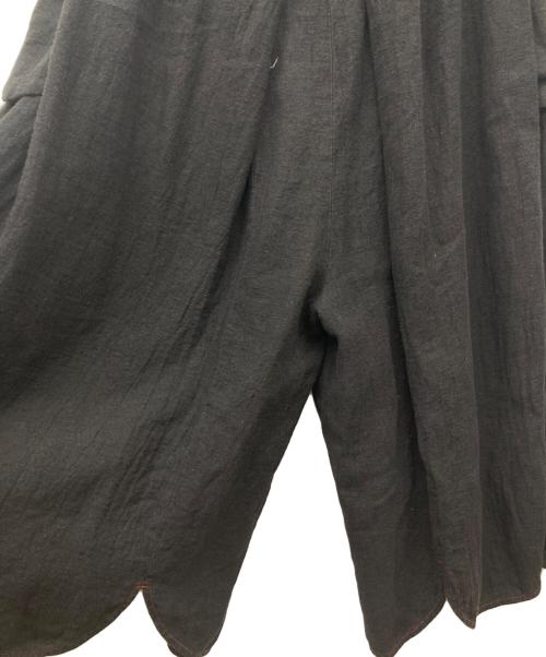 KAPITAL（キャピタル）KAPITAL (キャピタル) スーパーワイドリネンスカートパンツ ブラック サイズ:1の古着・服飾アイテム