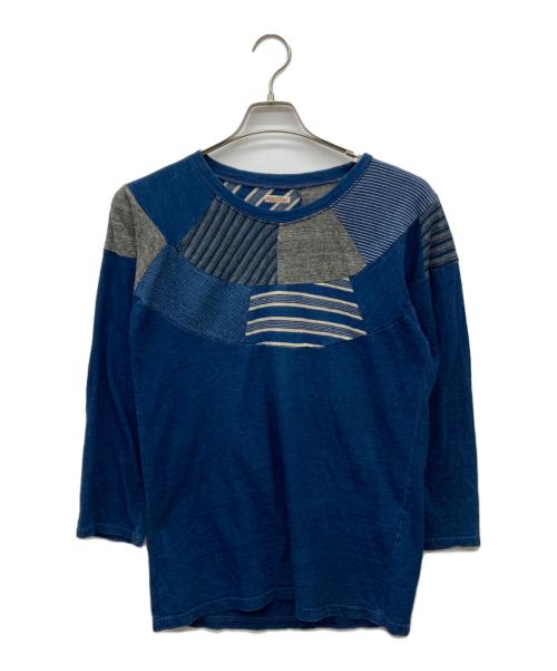 KAPITAL（キャピタル）KAPITAL (キャピタル) パッチワークインディゴL/Sカットソー インディゴ サイズ:2の古着・服飾アイテム