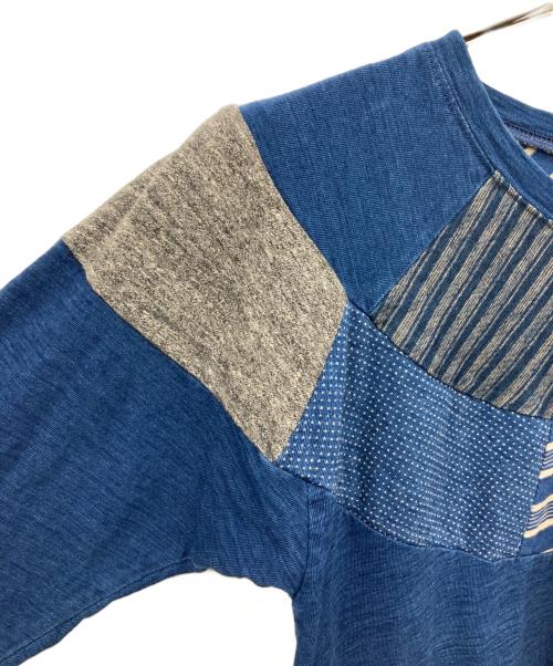 KAPITAL（キャピタル）KAPITAL (キャピタル) パッチワークインディゴL/Sカットソー インディゴ サイズ:2の古着・服飾アイテム