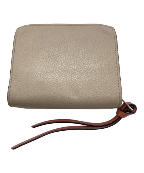 LOEWE（ロエベ）LOEWE (ロエベ) コンパクトウォレット/二つ折り財布/アナグラム ベージュ×ピンクの古着・服飾アイテム