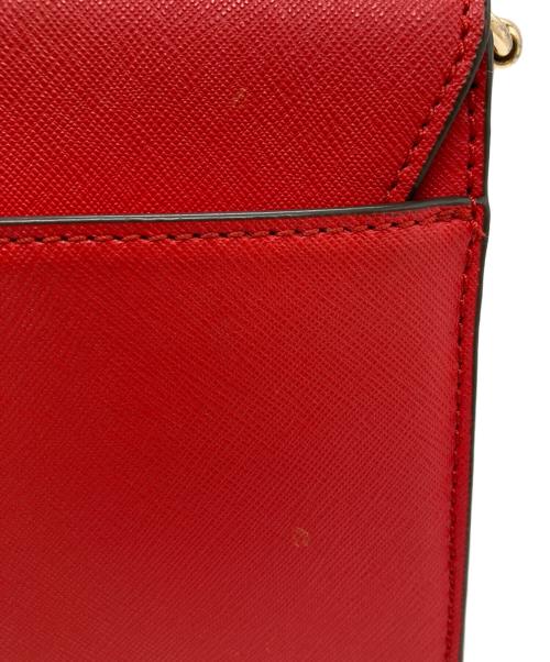 TORY BURCH（トリーバーチ）TORY BURCH (トリーバーチ) サフィアーノレザー フラップショルダーバッグレザーバッグ レッドの古着・服飾アイテム