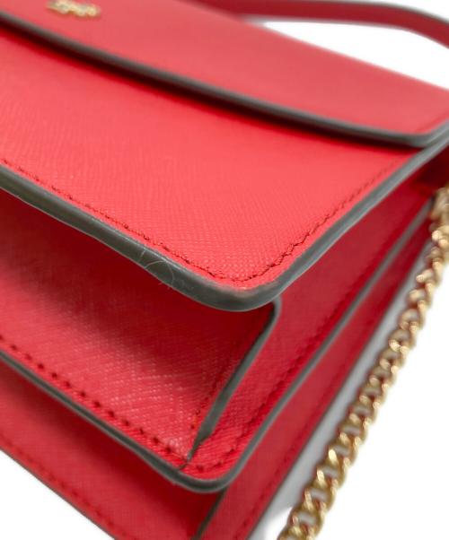 TORY BURCH（トリーバーチ）TORY BURCH (トリーバーチ) サフィアーノレザー フラップショルダーバッグレザーバッグ レッドの古着・服飾アイテム