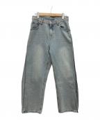 YENNイエン）の古着「SIDE PLEATED DENIM PT/サイド プリーツ デニムパンツ/ワイドデニムパンツ」｜インディゴ