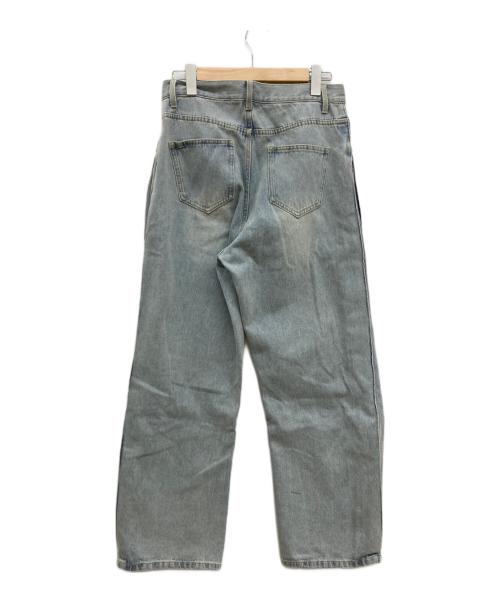 YENN（イエン）YENN (イエン) SIDE PLEATED DENIM PT/サイド プリーツ デニムパンツ/ワイドデニムパンツ インディゴ サイズ:40の古着・服飾アイテム