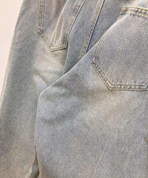 YENN（イエン）YENN (イエン) SIDE PLEATED DENIM PT/サイド プリーツ デニムパンツ/ワイドデニムパンツ インディゴ サイズ:40の古着・服飾アイテム