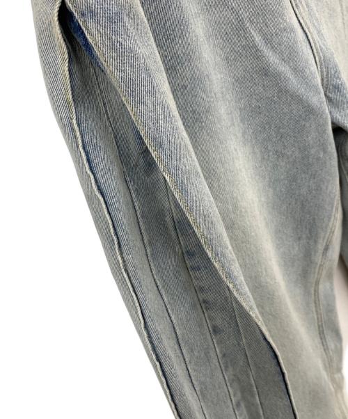 YENN（イエン）YENN (イエン) SIDE PLEATED DENIM PT/サイド プリーツ デニムパンツ/ワイドデニムパンツ インディゴ サイズ:40の古着・服飾アイテム