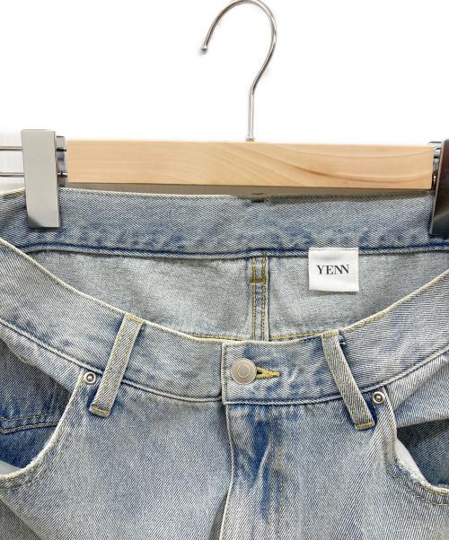 YENN（イエン）YENN (イエン) SIDE PLEATED DENIM PT/サイド プリーツ デニムパンツ/ワイドデニムパンツ インディゴ サイズ:40の古着・服飾アイテム