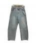 YENN（イエン）の古着「SIDE PLEATED DENIM PT/サイド プリーツ デニムパンツ/ワイドデニムパンツ」｜インディゴ