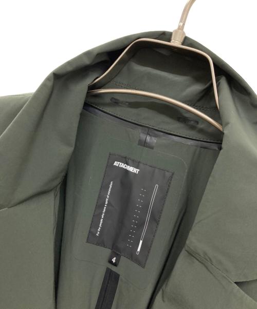 ATTACHMENT（アタッチメント）ATTACHMENT (アタッチメント) ナイロンストレッチジャケット/テーラードジャケット/ナイロンジャケット オリーブ サイズ:4の古着・服飾アイテム