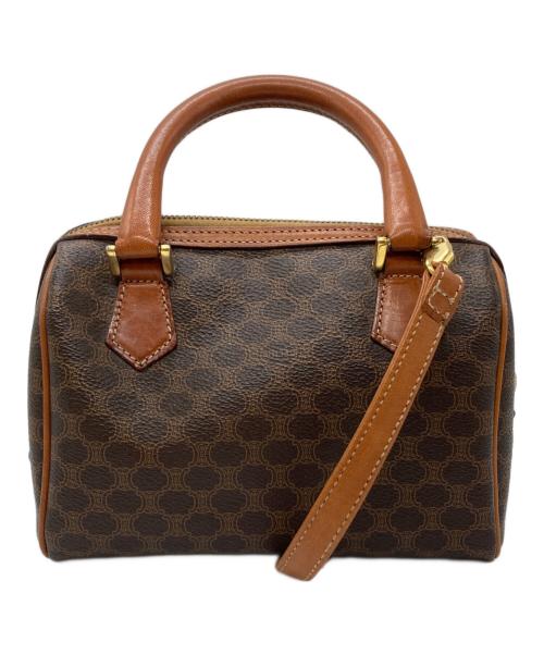 CELINE（セリーヌ）CELINE (セリーヌ) マカダム柄2WAYミニボストンバッグ ブラウンの古着・服飾アイテム