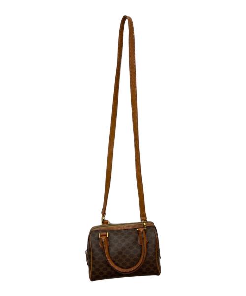 CELINE（セリーヌ）CELINE (セリーヌ) マカダム柄2WAYミニボストンバッグ ブラウンの古着・服飾アイテム