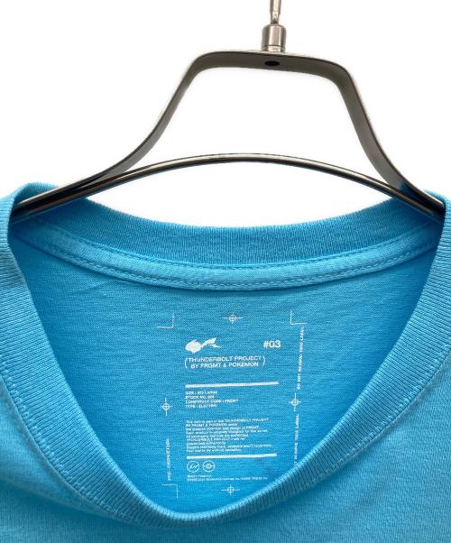 THUNDERBOLT PROJECT（サンダーボルトプロジェクト）THUNDERBOLT PROJECT (サンダーボルトプロジェクト) pokemon (ポケモン) コラボTシャツ/ポケモン/ポッチャマ ブルー サイズ:Lの古着・服飾アイテム