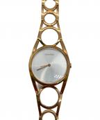 Calvin Kleinカルバンクライン）の古着「Round ウォッチ/ステンレススチールウォッチ/K5U2M646」｜ゴールド×ホワイト