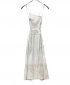 LE CIEL BLEUルシェルブルー）の古着「Apron Maxi Dress」｜ホワイト