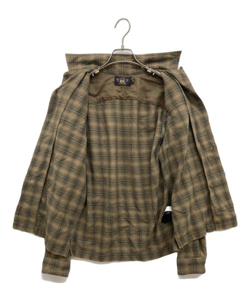 RRL（ダブルアールエル）RRL CARTER CAMP LONG SLEEVE SPORT SHIRT/カーターキャンプﾛﾝｸﾞｽﾘｰﾌﾞシャツ/カーターキャンプシャツ/オンブレチェックシャツ/チェックシャツ/782840997001 カーキ サイズ:XSの古着・服飾アイテム