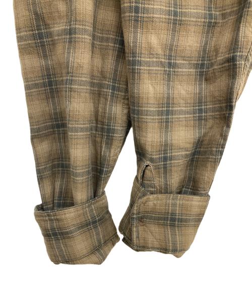 RRL（ダブルアールエル）RRL CARTER CAMP LONG SLEEVE SPORT SHIRT/カーターキャンプﾛﾝｸﾞｽﾘｰﾌﾞシャツ/カーターキャンプシャツ/オンブレチェックシャツ/チェックシャツ/782840997001 カーキ サイズ:XSの古着・服飾アイテム