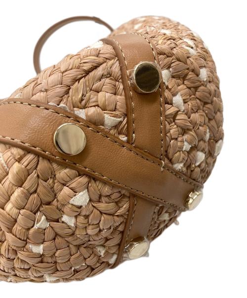 HELEN KAMINSKI（ヘレンカミンスキー）HELEN KAMINSKI (ヘレンカミンスキー) WIDE BRAID FLECK MINI/ラフィアワイドブレード ミニシ/ョルダーバッグ ナチュラルの古着・服飾アイテム