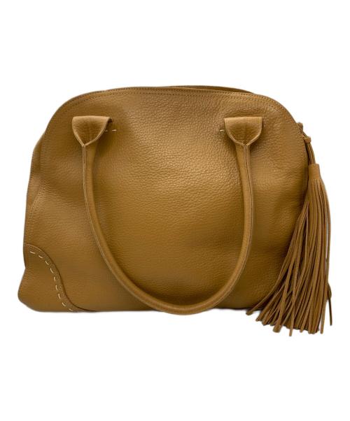 NAGATANI（ナガタニ）NAGATANI (ナガタニ) レザートートバッグ キャメルの古着・服飾アイテム