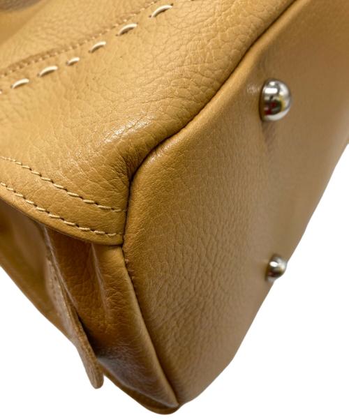 NAGATANI（ナガタニ）NAGATANI (ナガタニ) レザートートバッグ キャメルの古着・服飾アイテム