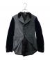 BLACK COMME des GARCONS（ブラックコムデギャルソン）の古着「ペイズリー柄・コーデュロイ切替変形燕尾ジャケット」｜グレー×ブラック