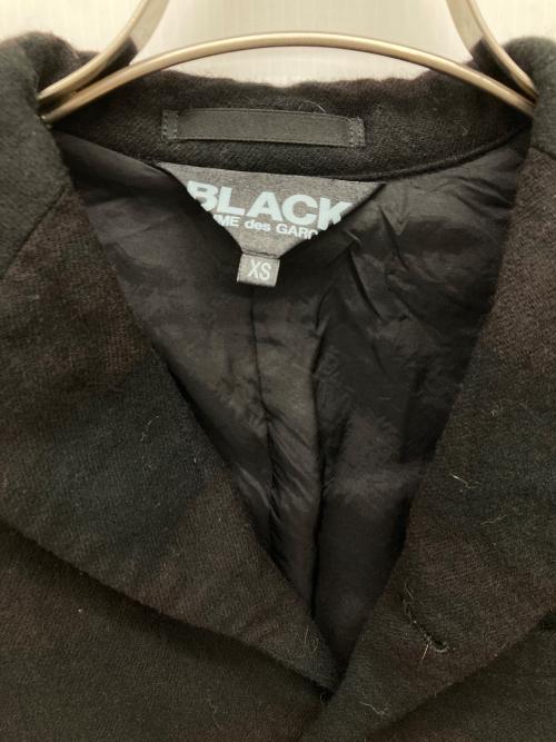 BLACK COMME des GARCONS（ブラックコムデギャルソン）BLACK COMME des GARCONS (ブラックコムデギャルソン) タータンチェックウールジャケット ブラック×レッド サイズ:XSの古着・服飾アイテム