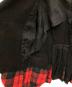 中古・古着 BLACK COMME des GARCONS (ブラックコムデギャルソン) タータンチェックウールジャケット ブラック×レッド サイズ:XS：17000円