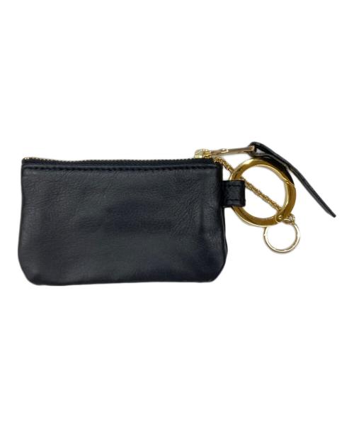 russet（ラシット）russet (ラシット) カラビナ付き ソフトレザーマルチケース ブラックの古着・服飾アイテム