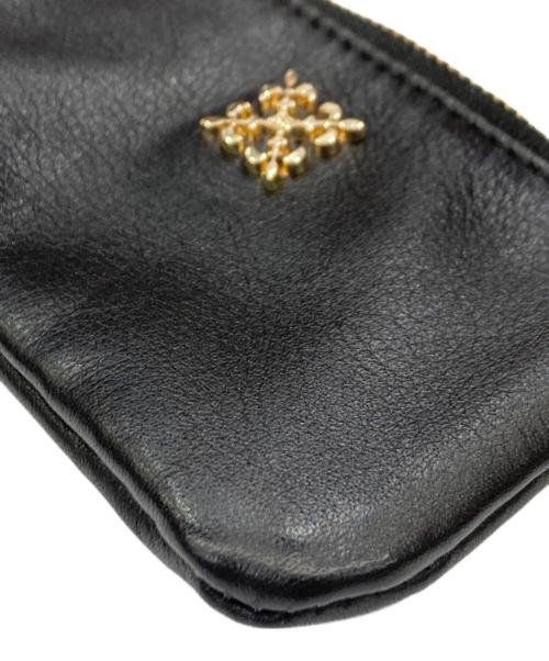 russet（ラシット）russet (ラシット) カラビナ付き ソフトレザーマルチケース ブラックの古着・服飾アイテム