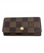 LOUIS VUITTONルイ ヴィトン）の古着「ダミエ/ミュルティクレ4/カードケース」｜ブラウン