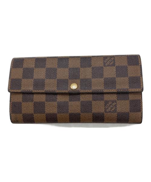 LOUIS VUITTON（ルイ ヴィトン）LOUIS VUITTON (ルイ ヴィトン) ダミエ/ポルトフォイユ・サラ/長財布 ブラウンの古着・服飾アイテム