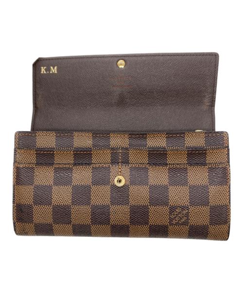 LOUIS VUITTON（ルイ ヴィトン）LOUIS VUITTON (ルイ ヴィトン) ダミエ/ポルトフォイユ・サラ/長財布 ブラウンの古着・服飾アイテム