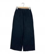 tricot COMME des GARCONSトリココムデギャルソン）の古着「ドットワイドパンツ/イージーパンツ/サテンパンツ/TM-P008/AD2003」｜ブラック