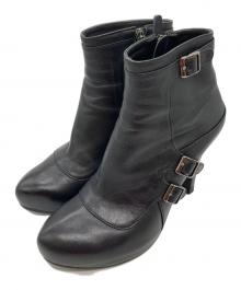 SAERA（サエラ）の古着「アンクルベルトブーツ/ショートブーツ/ブーツ」｜ブラック