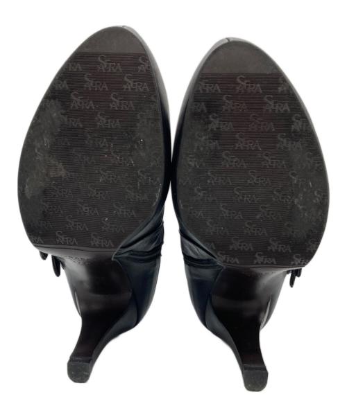 SAERA（サエラ）SAERA (サエラ) アンクルベルトブーツ/ショートブーツ/ブーツ ブラック サイズ:37.5の古着・服飾アイテム