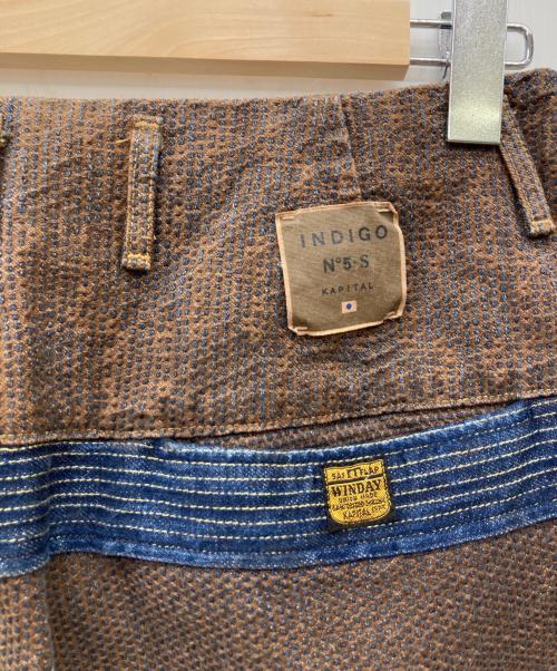 KAPITAL（キャピタル）KAPITAL (キャピタル) Kapital Century Denim No. 5 Tatami Pants/Century Denim /タタミパンツ/刺子パンツ/K1804LP177 ブラウン サイズ:Mの古着・服飾アイテム