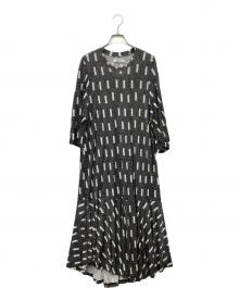 Henrik Vibskov（ヘンリック ヴィブスコフ）の古着「レインドロップカットソーワンピース」｜ブラック×ホワイト