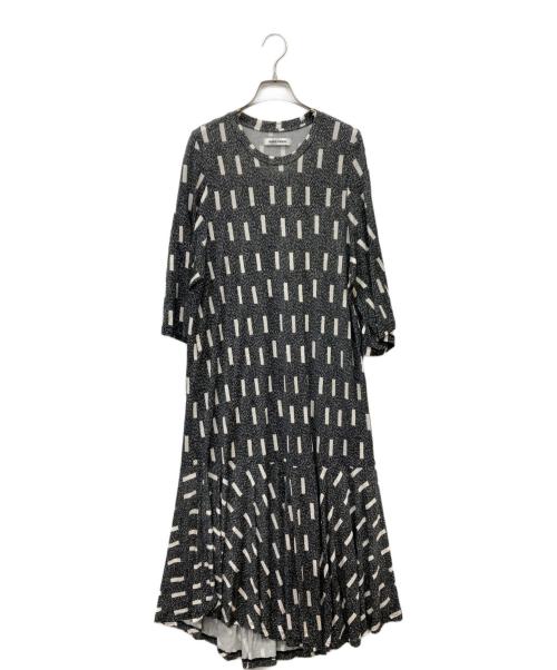 Henrik Vibskov（ヘンリック ヴィブスコフ）Henrik Vibskov (ヘンリック ヴィブスコフ) レインドロップカットソーワンピース ブラック×ホワイト サイズ:Sの古着・服飾アイテム