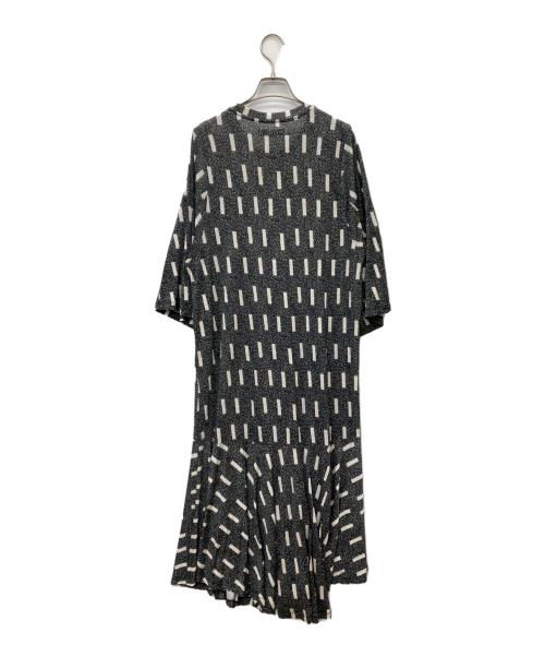 Henrik Vibskov（ヘンリック ヴィブスコフ）Henrik Vibskov (ヘンリック ヴィブスコフ) レインドロップカットソーワンピース ブラック×ホワイト サイズ:Sの古着・服飾アイテム