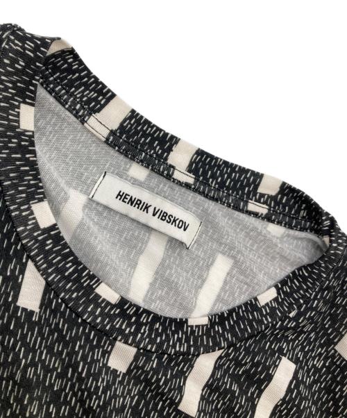 Henrik Vibskov（ヘンリック ヴィブスコフ）Henrik Vibskov (ヘンリック ヴィブスコフ) レインドロップカットソーワンピース ブラック×ホワイト サイズ:Sの古着・服飾アイテム