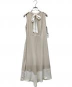 HER LIP TOハーリップトゥ）の古着「Imperia Asymmetric Dress/ドレス/ワンピース/1251305135」｜ベージュ×ホワイト