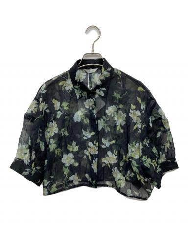 新品値札付き　CLANE　SHEER FLOWER SHORT　サイズ1　黒 中古・古着通販】CLANE (クラネ) SHEER FLOWER SHORT SLEEVE SHIRTS