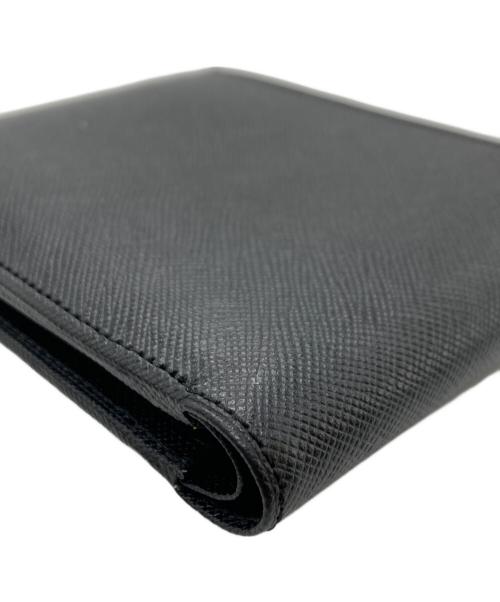 Aquascutum（アクアスキュータム）Aquascutum (アクアスキュータム) バーミンガム コンパクトウォレット ブラックの古着・服飾アイテム