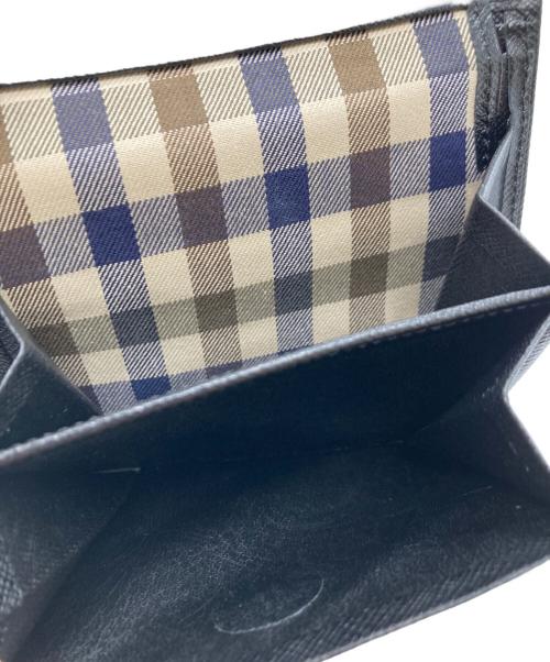 Aquascutum（アクアスキュータム）Aquascutum (アクアスキュータム) バーミンガム コンパクトウォレット ブラックの古着・服飾アイテム