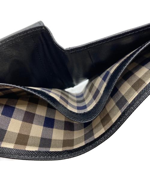 Aquascutum（アクアスキュータム）Aquascutum (アクアスキュータム) バーミンガム コンパクトウォレット ブラックの古着・服飾アイテム