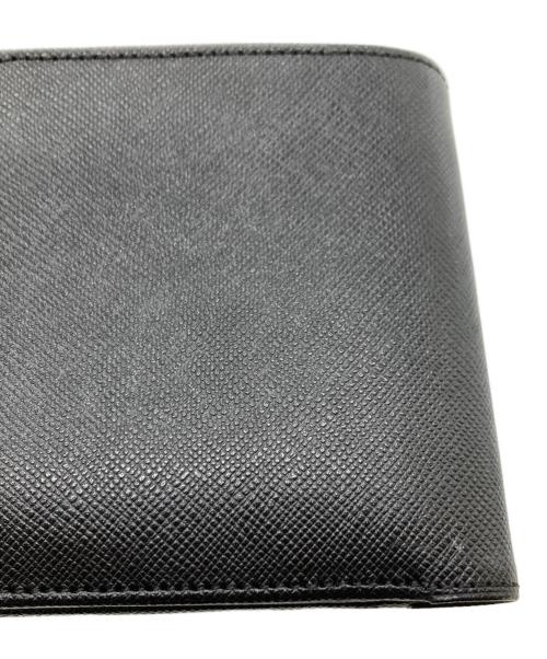 Aquascutum（アクアスキュータム）Aquascutum (アクアスキュータム) バーミンガム コンパクトウォレット ブラックの古着・服飾アイテム