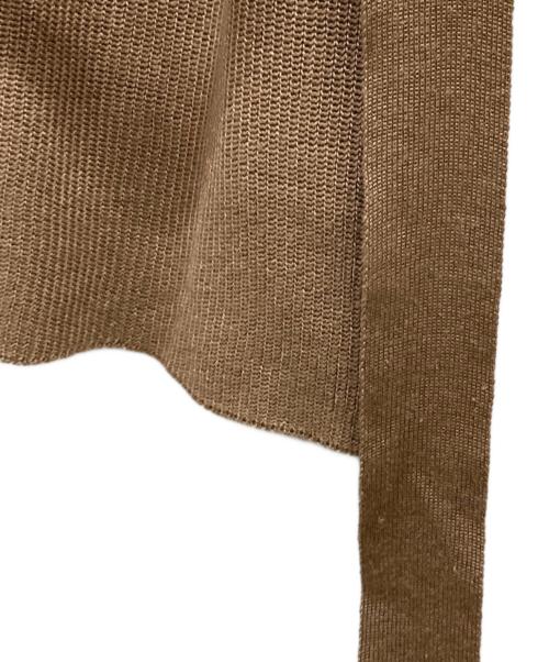 PRIORITY（プライオリティ）PRIORITY (プライオリティ) レーヨンリネンニットベスト ブラウン サイズ:38 未使用品の古着・服飾アイテム